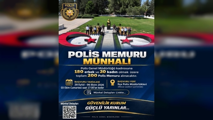 Polis Memuru Münhali için başvurular bugün de devam ediyor